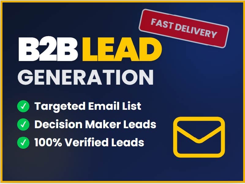 I'll scrape 100 verified B2B leads, business emails, and contact information.