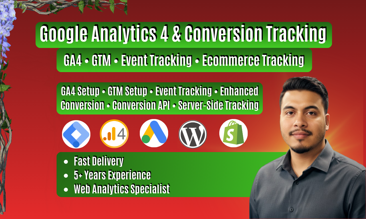 You will get GA4, GTM & Conversion Tracking for Accurate Website Analytics