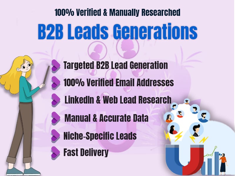 I will research and deliver 100% verified, targeted B2B leads