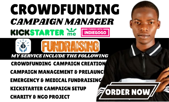 I will be your crowdfunding campaign expert for kickstarter indiegogo gofundme