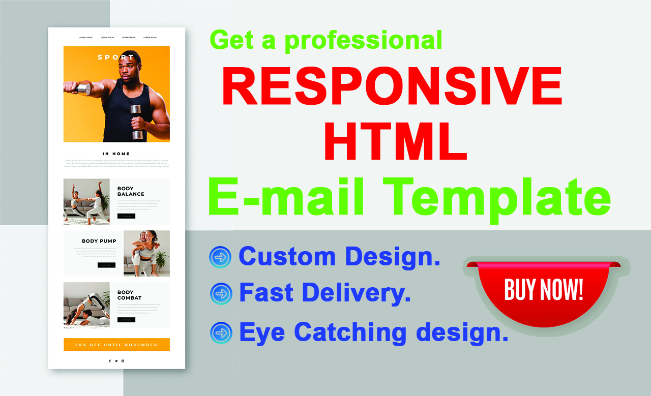 Responsive HTML Email Template Design | Newsletter & Promotional Email