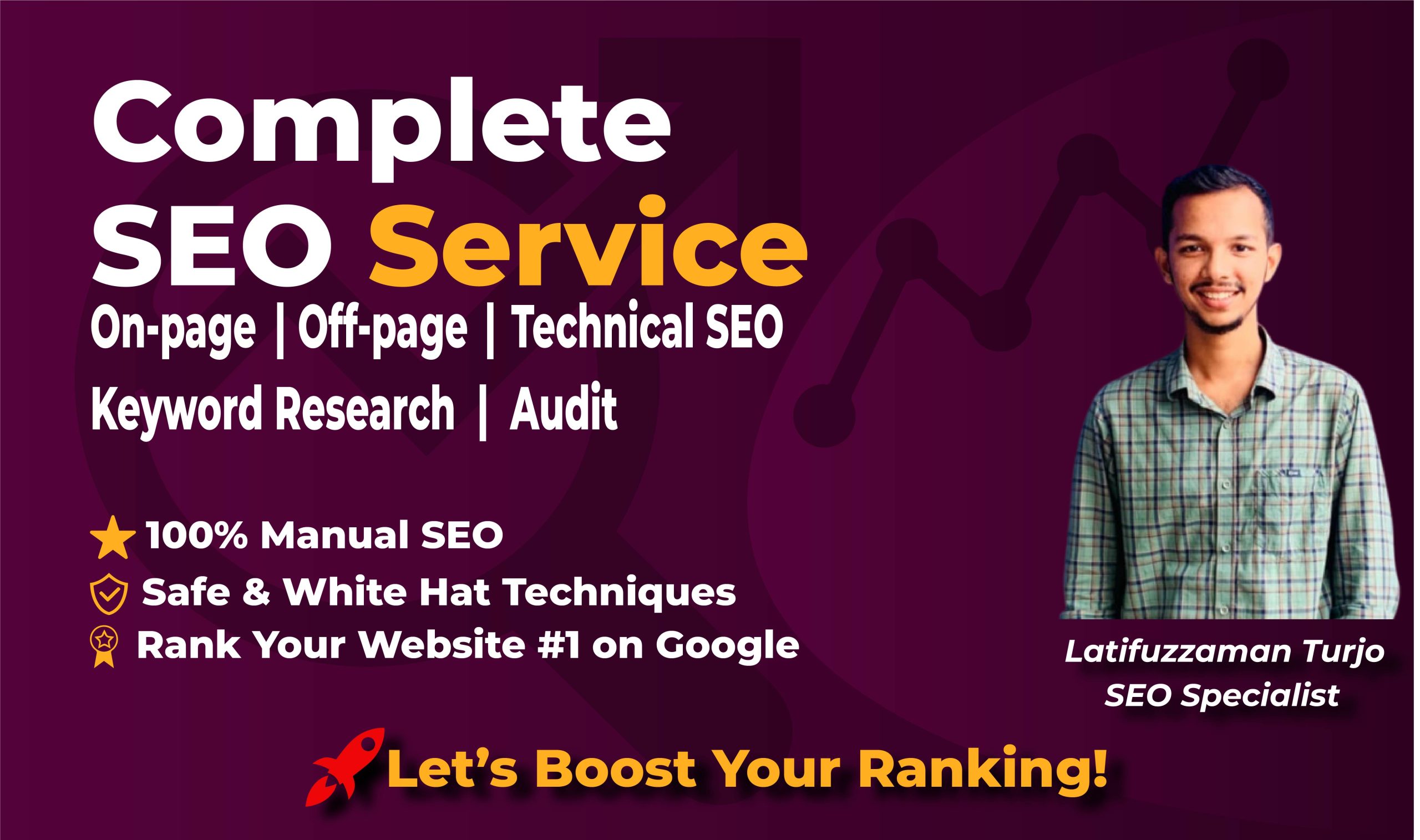 I will provide on page, off page and technical SEO service