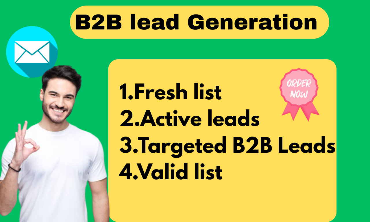 Will provide you targeted B2B email list, Lead Generation 