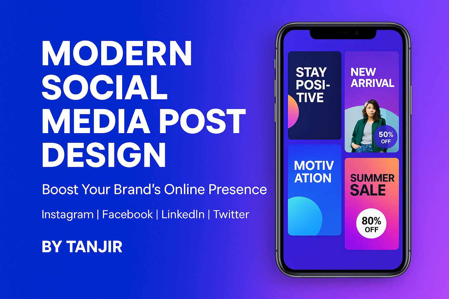 I will create professional social media designs for Instagram, Facebook, and more