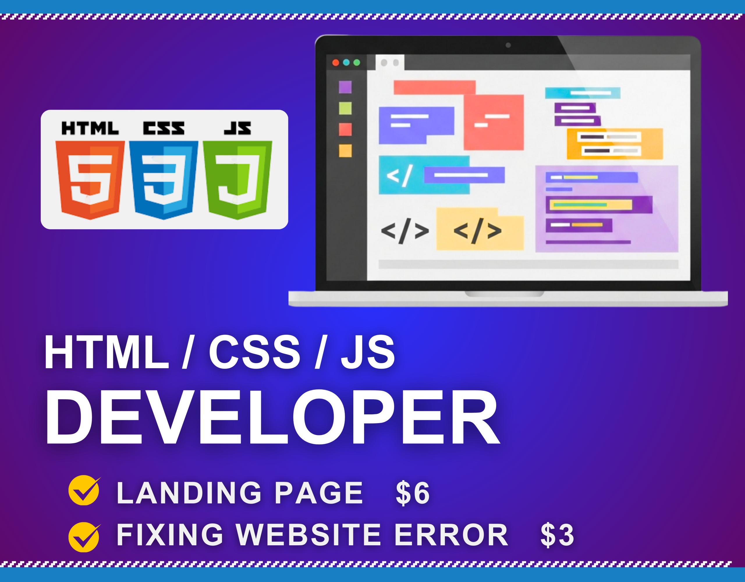 I will create a responsive HTML/CSS/JS website page 