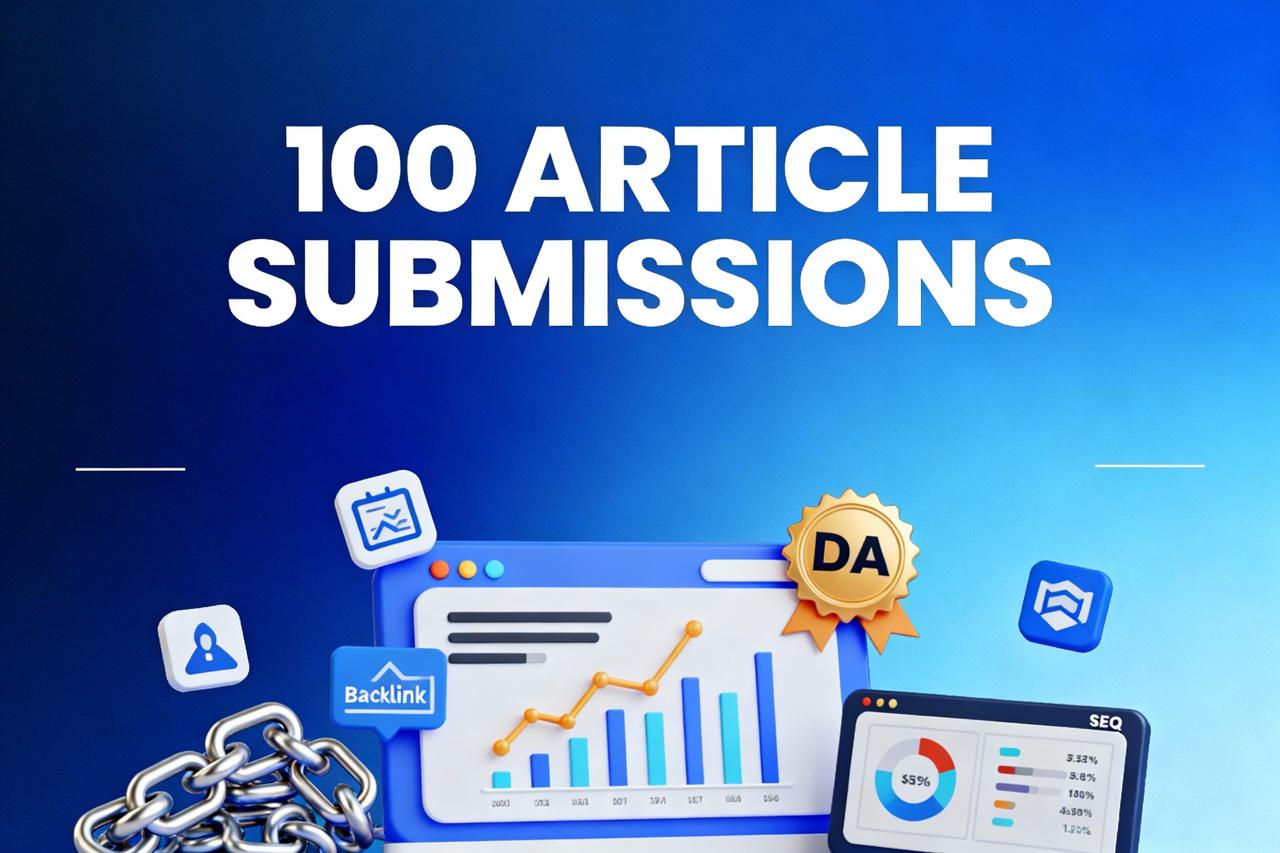 Promote 100 High-Authority Article Submission Backlinks SEO Package
