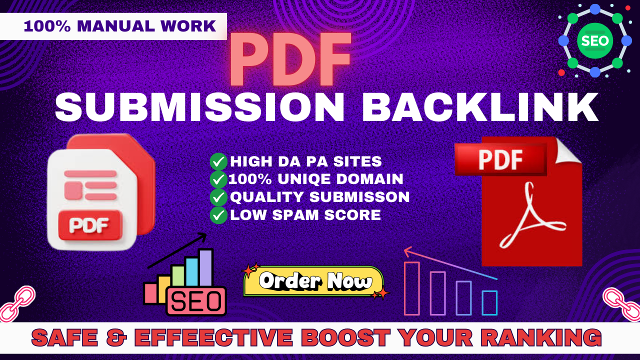 I will manually submit your PDF to 50+ high authority sites for powerful SEO backlinks