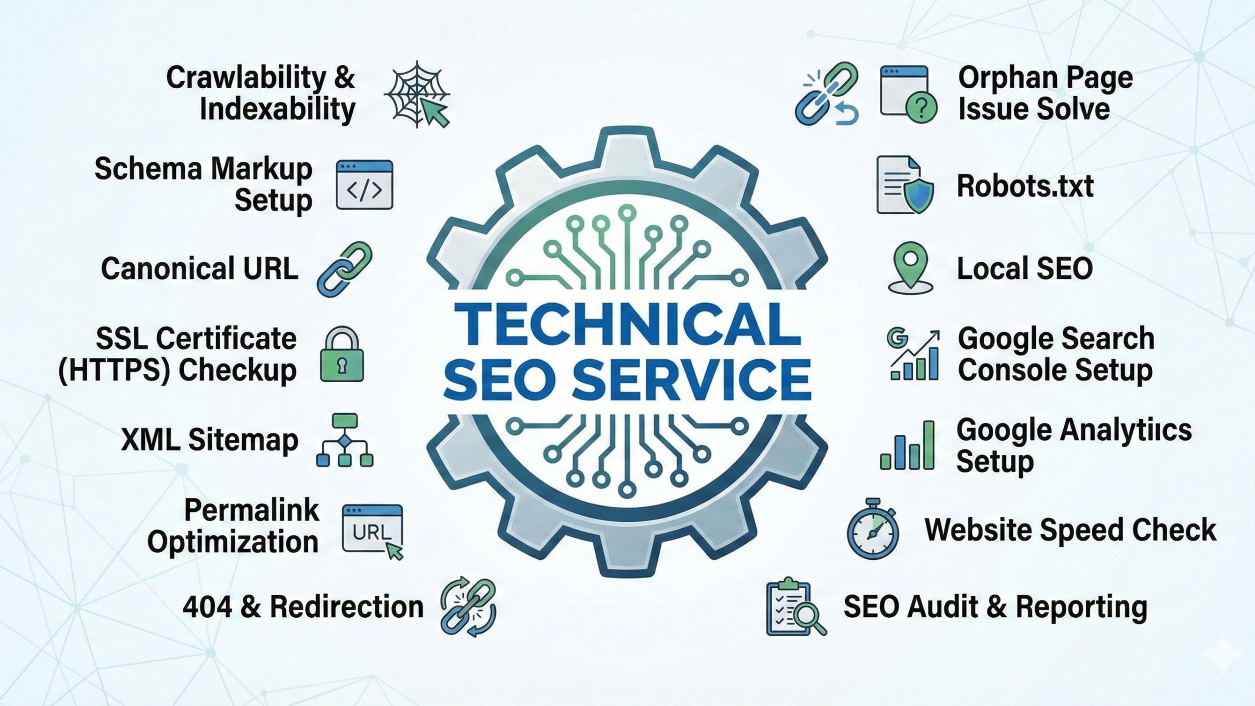 Full-Spectrum Technical SEO Service: Optimize Crawlability, Site Health, and Speed