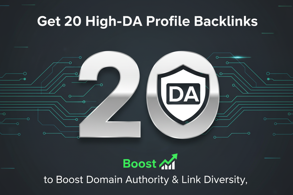 Get 20 High-DA Profile Backlinks to Boost Domain Authority & Link Diversity