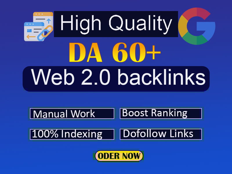  I will make Uniqe authority web 2 0 backlinks 
