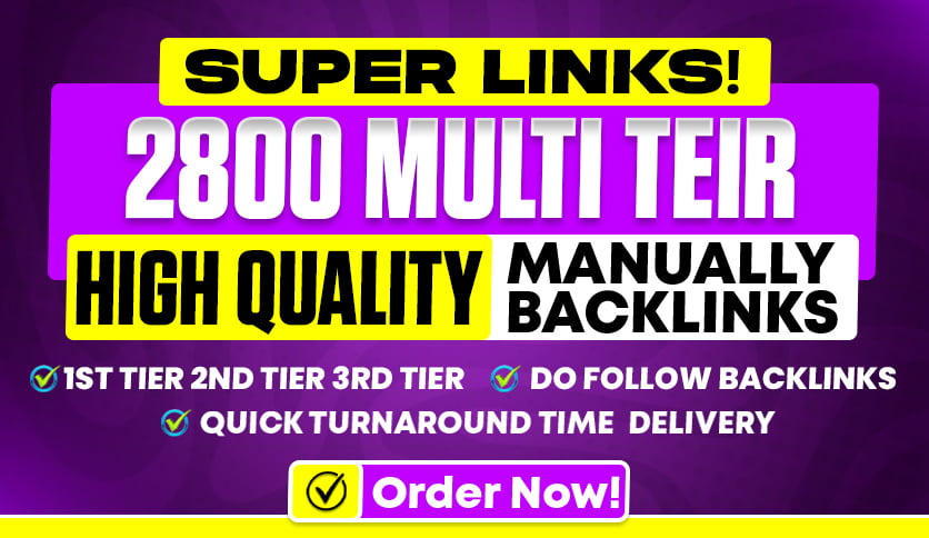 Super Lucky Links 2800 Multi Tier Backlinks Pyramid SEO Professional Package