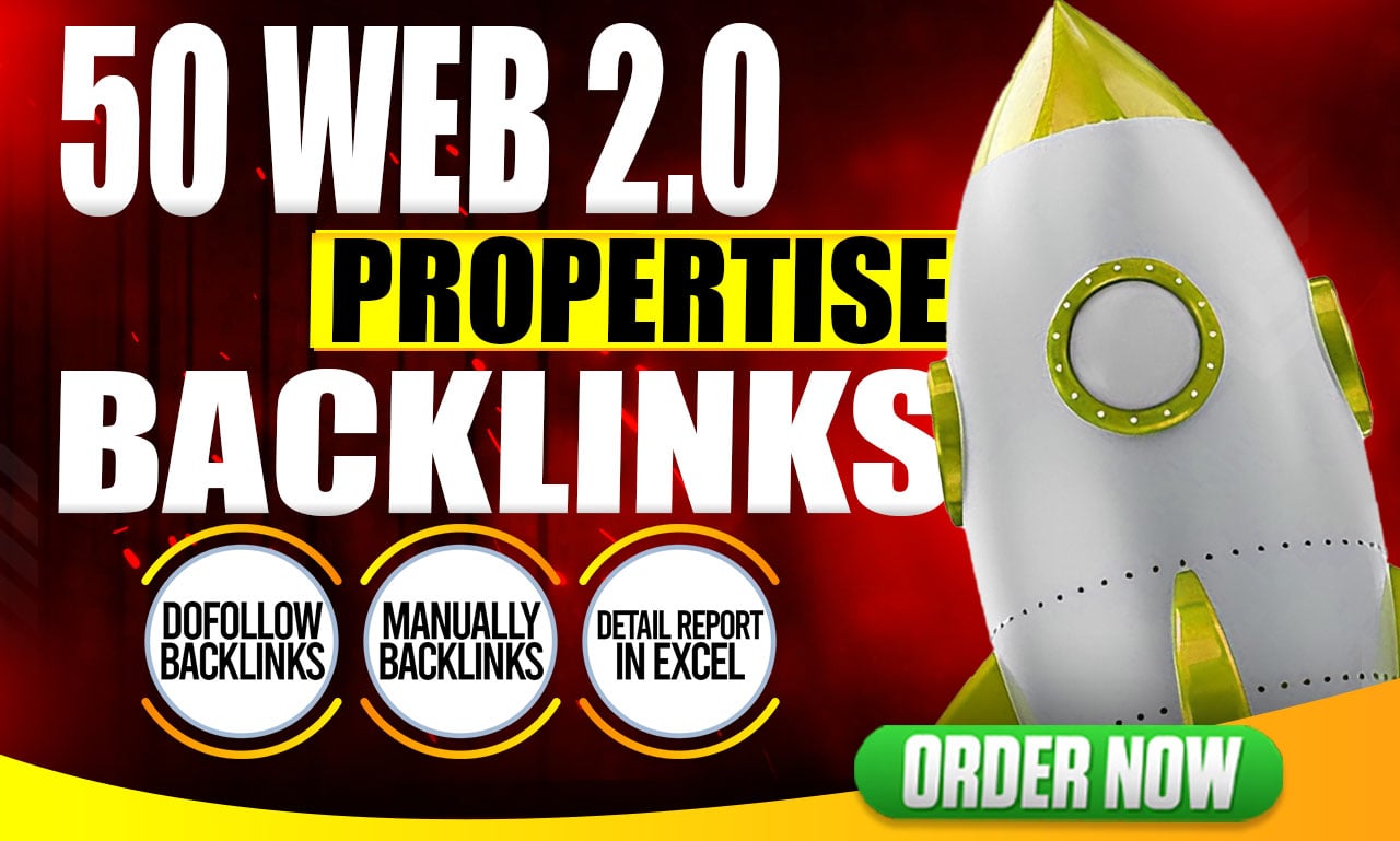 50 Premium Web 2.0 Properties Packages Safe, Manual & High-Quality