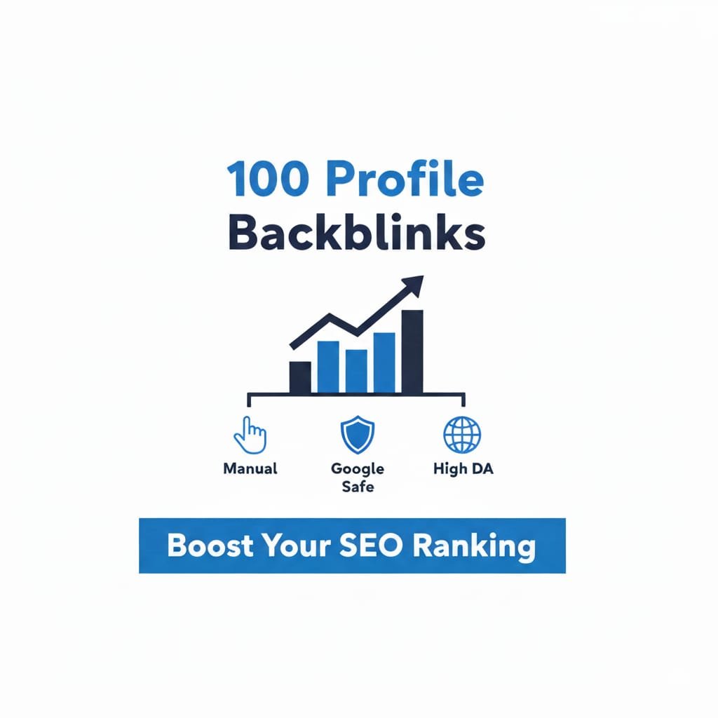 I will create 100 high authority manual profile backlinks for your website